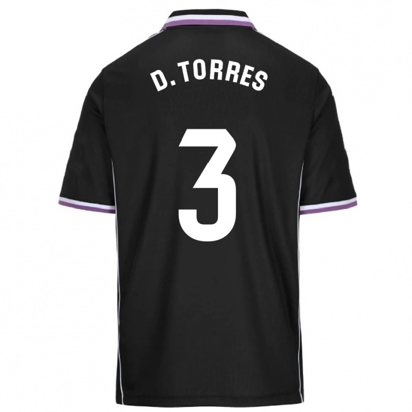 Danxen Niño Camiseta David Torres #3 Morado Negro 2ª Equipación 2025/26 La Camisa México
