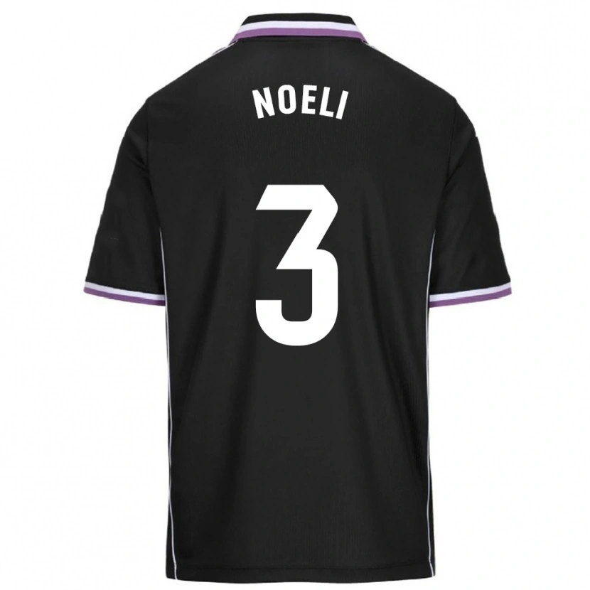 Danxen Niño Camiseta Noelia Díez González #3 Morado Negro 2ª Equipación 2025/26 La Camisa México