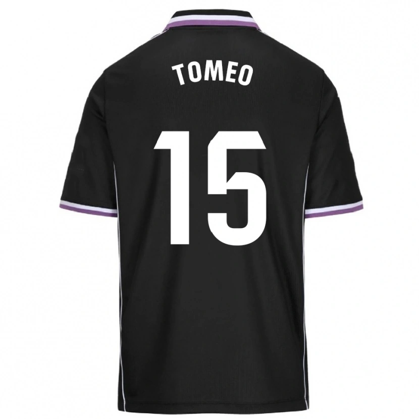 Danxen Niño Camiseta Pablo Tomeo #15 Morado Negro 2ª Equipación 2025/26 La Camisa México