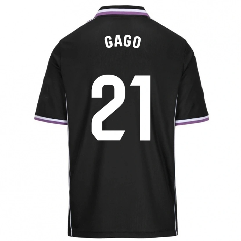 Danxen Niño Camiseta Lucía Gago Sánchez #21 Morado Negro 2ª Equipación 2025/26 La Camisa México