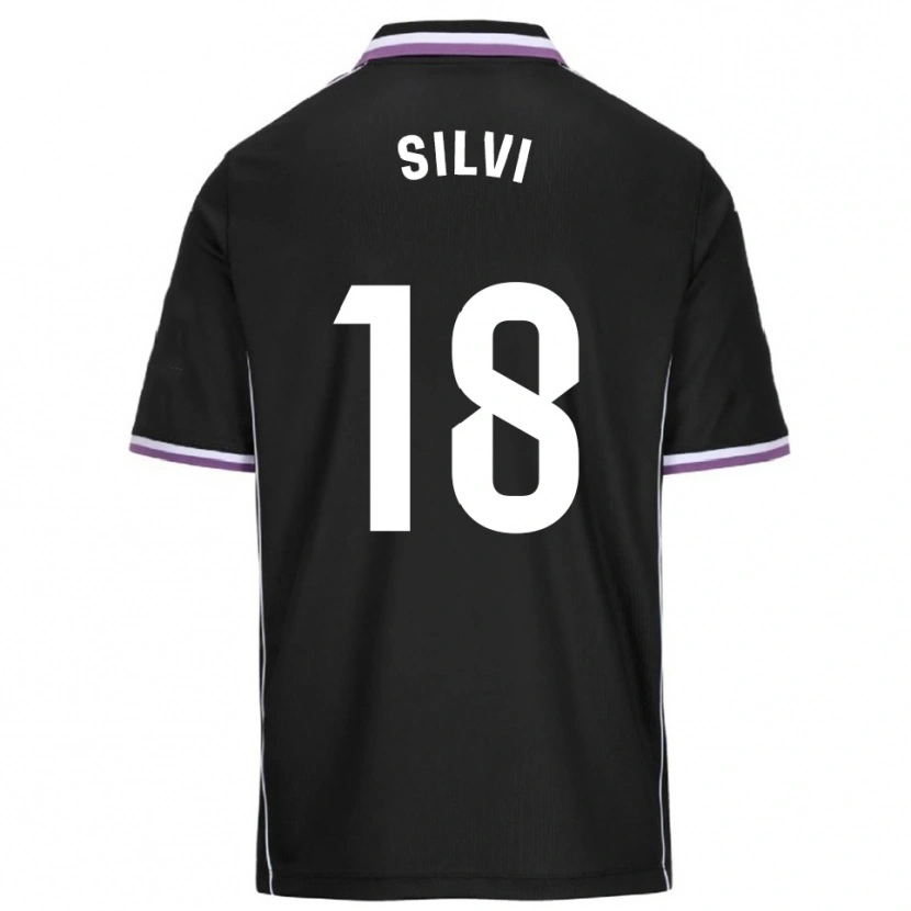 Danxen Niño Camiseta Silvia Fernandez Pocero #18 Morado Negro 2ª Equipación 2025/26 La Camisa México
