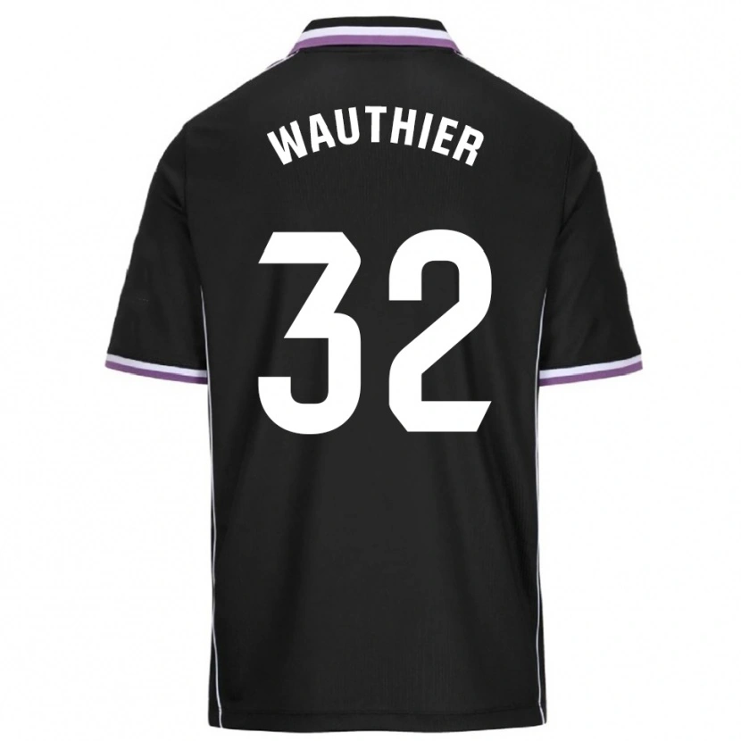 Danxen Niño Camiseta Hugo Wauthier #32 Morado Negro 2ª Equipación 2025/26 La Camisa México