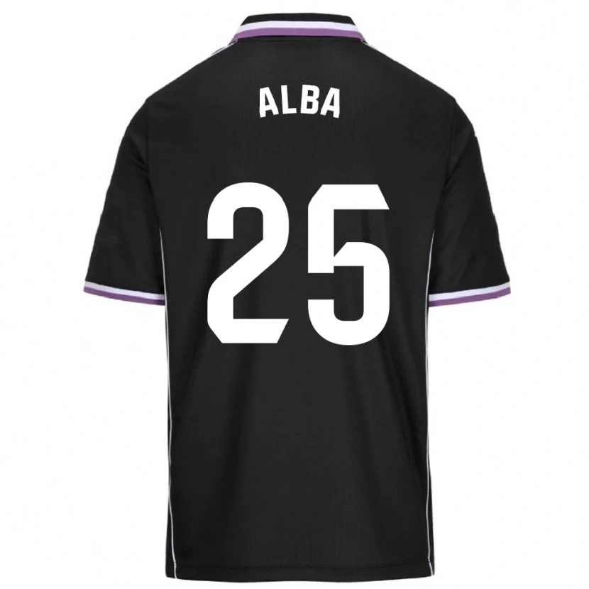 Danxen Niño Camiseta Alba Acebes Rodríguez #25 Morado Negro 2ª Equipación 2025/26 La Camisa México