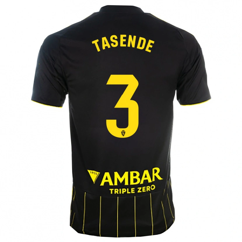 Danxen Niño Camiseta Dani Tasende #3 Negro Amarillo 2ª Equipación 2025/26 La Camisa México