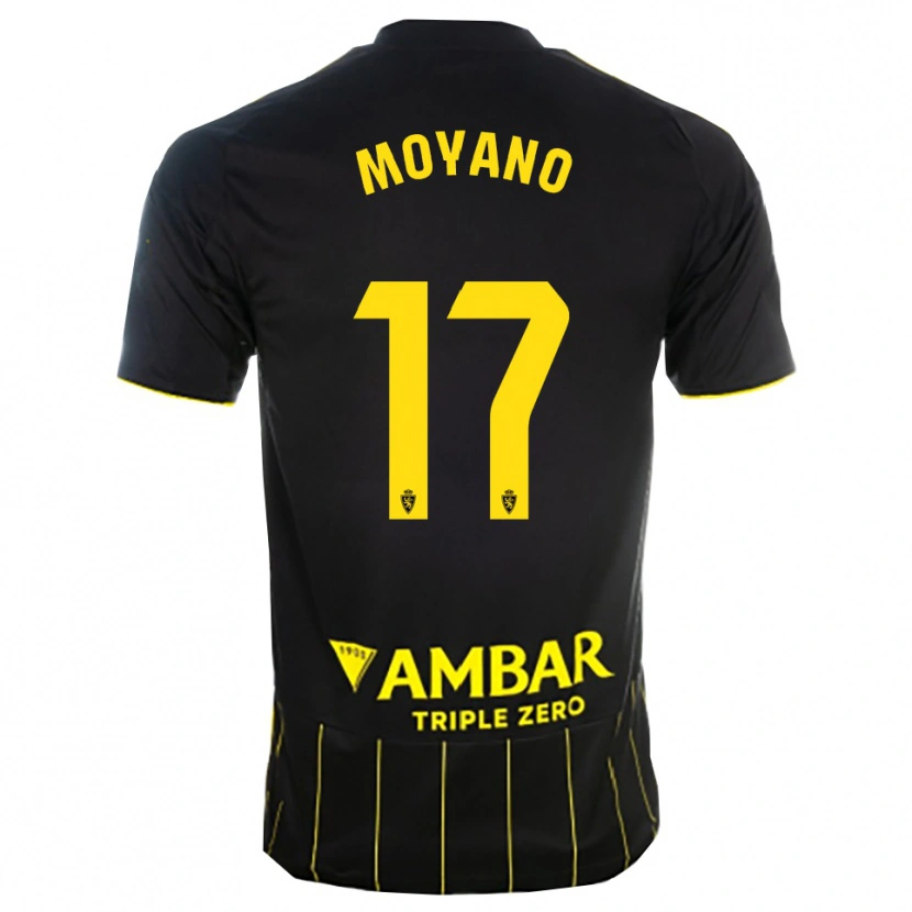 Danxen Niño Camiseta Sebas Moyano #17 Negro Amarillo 2ª Equipación 2025/26 La Camisa México