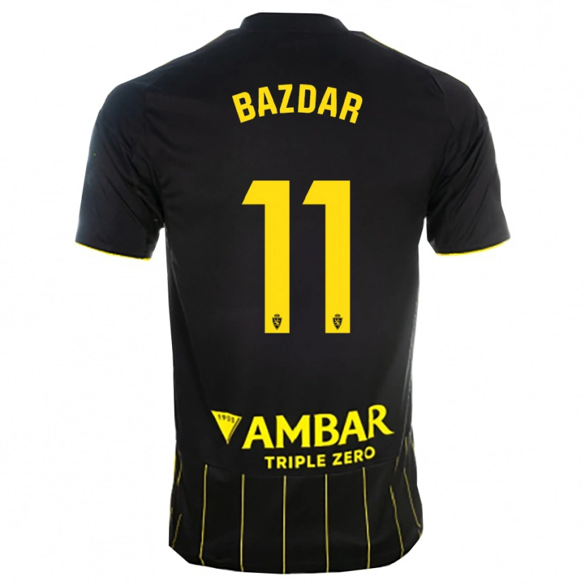 Danxen Niño Camiseta Samed Bazdar #11 Negro Amarillo 2ª Equipación 2025/26 La Camisa México