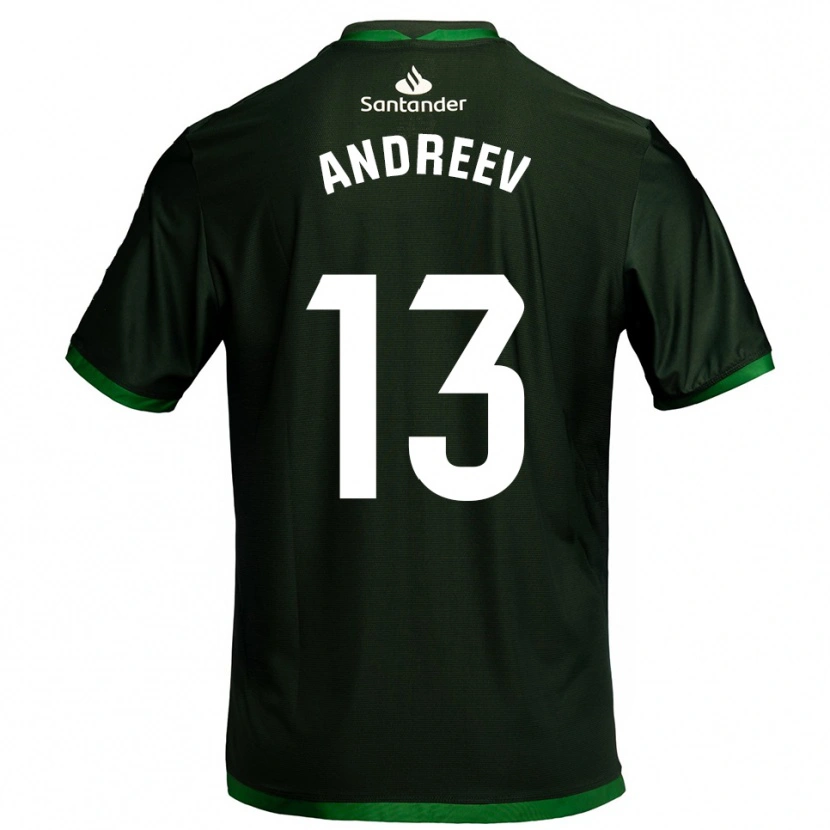 Danxen Niño Camiseta Plamen Andreev #13 Verde Oscuro 2ª Equipación 2025/26 La Camisa México