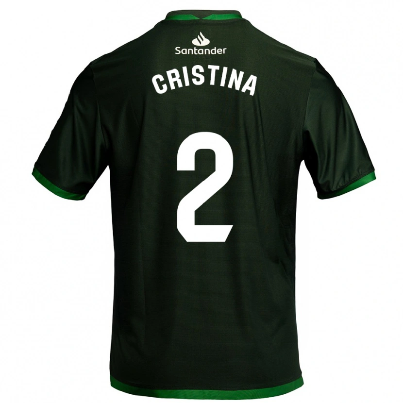 Danxen Niño Camiseta Cristina Muñoz García #2 Verde Oscuro 2ª Equipación 2025/26 La Camisa México
