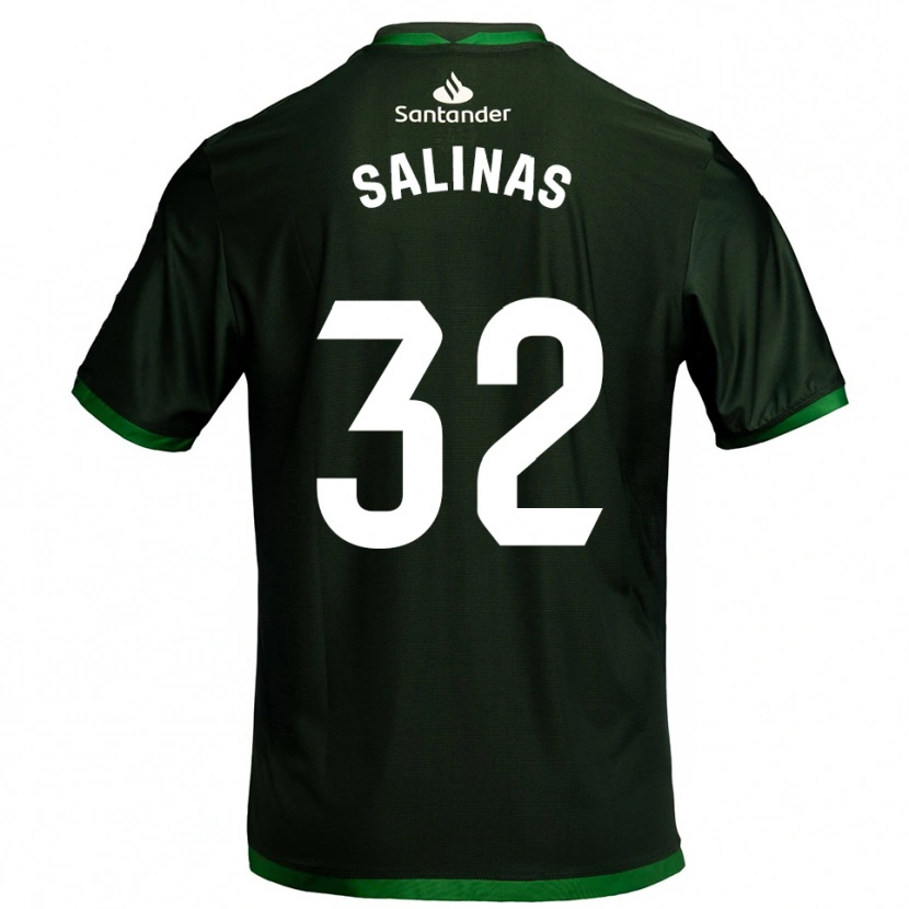 Danxen Niño Camiseta Jorge Salinas #32 Verde Oscuro 2ª Equipación 2025/26 La Camisa México