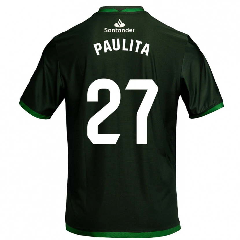 Danxen Niño Camiseta Paula García Hontañón #27 Verde Oscuro 2ª Equipación 2025/26 La Camisa México
