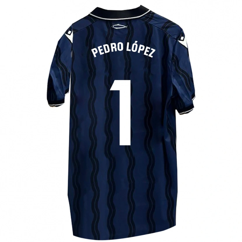 Danxen Niño Camiseta Pedro López #1 Azul Oscuro Negro 2ª Equipación 2025/26 La Camisa México
