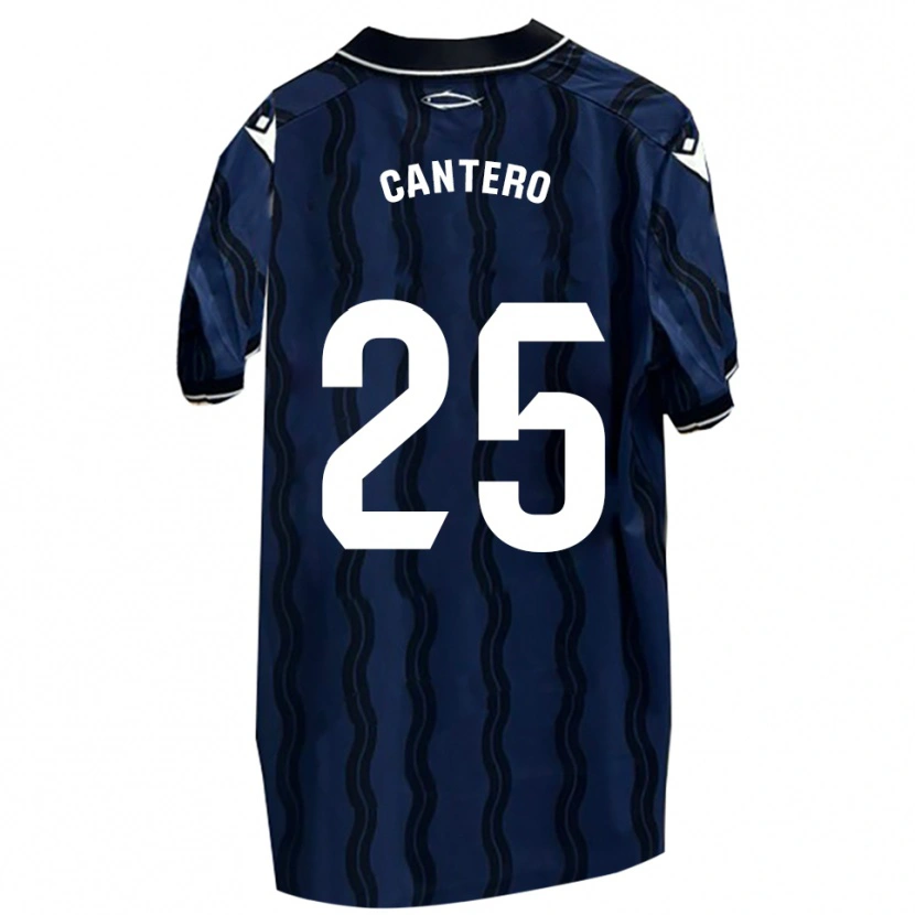Danxen Niño Camiseta Yago Cantero #25 Azul Oscuro Negro 2ª Equipación 2025/26 La Camisa México