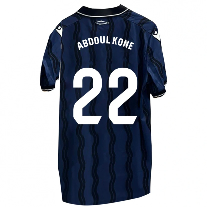 Danxen Niño Camiseta Kialy Abdoul Kone #22 Azul Oscuro Negro 2ª Equipación 2025/26 La Camisa México