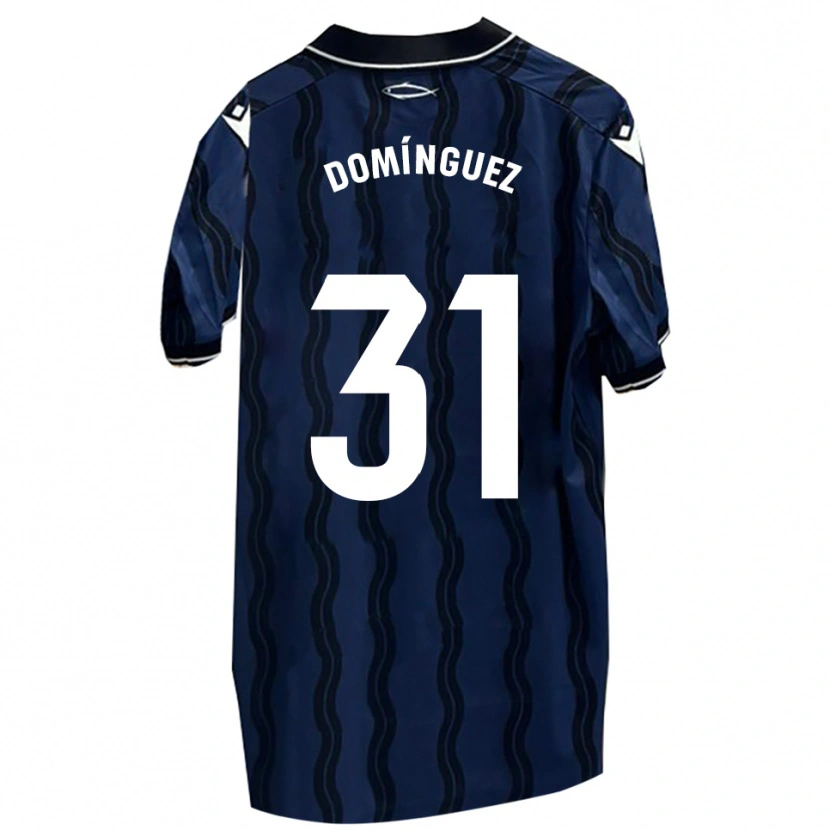 Danxen Niño Camiseta Curro Domínguez #31 Azul Oscuro Negro 2ª Equipación 2025/26 La Camisa México