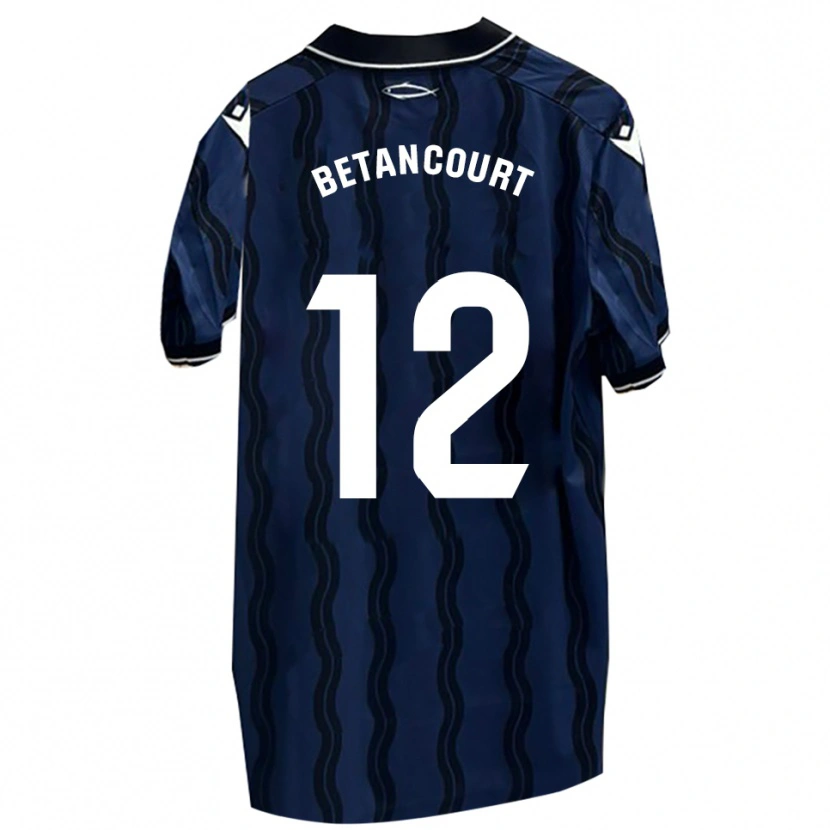 Danxen Niño Camiseta Arick Betancourt #12 Azul Oscuro Negro 2ª Equipación 2025/26 La Camisa México