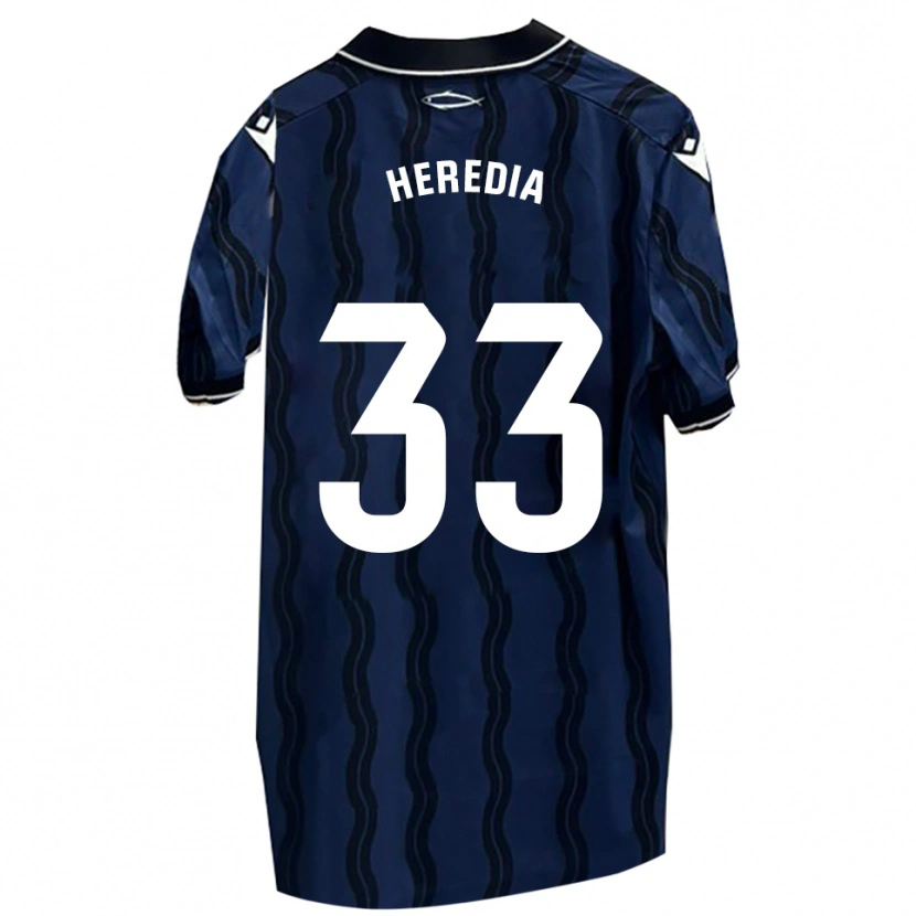 Danxen Niño Camiseta Juanpe Heredia #33 Azul Oscuro Negro 2ª Equipación 2025/26 La Camisa México