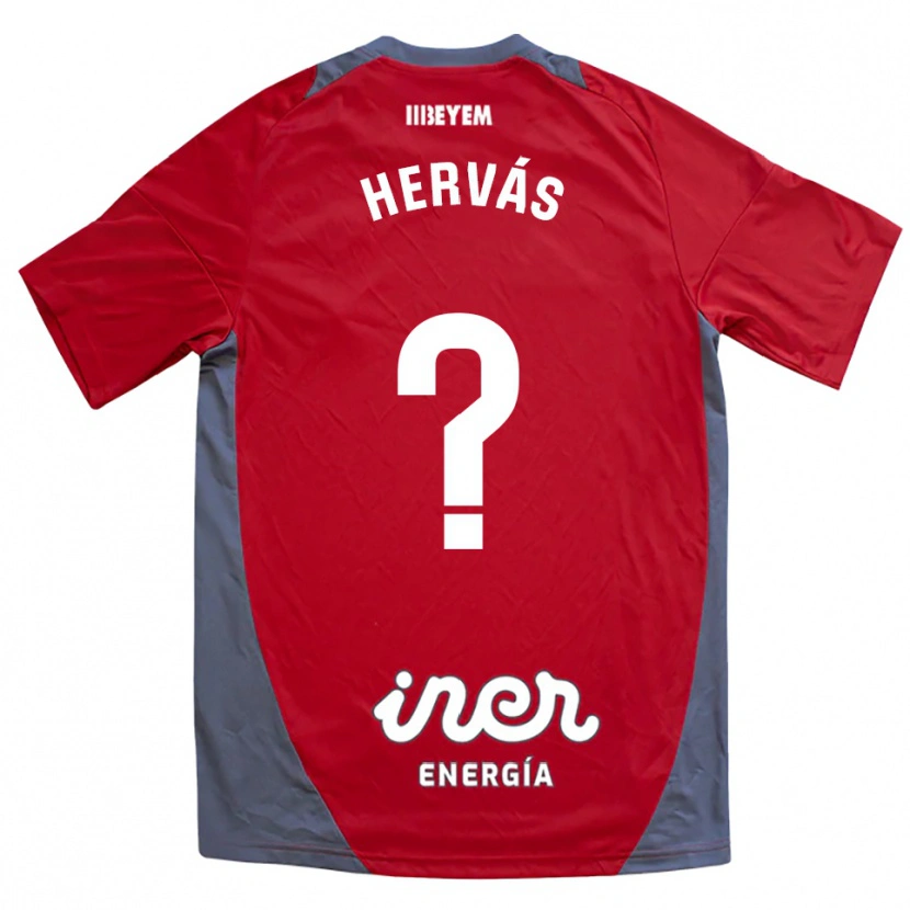 Danxen Niño Camiseta Mario Hervás #0 Rojo Gris 2ª Equipación 2025/26 La Camisa México