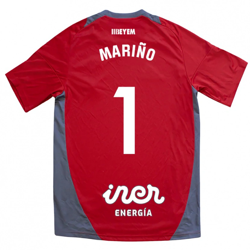Danxen Niño Camiseta Diego Mariño #1 Rojo Gris 2ª Equipación 2025/26 La Camisa México