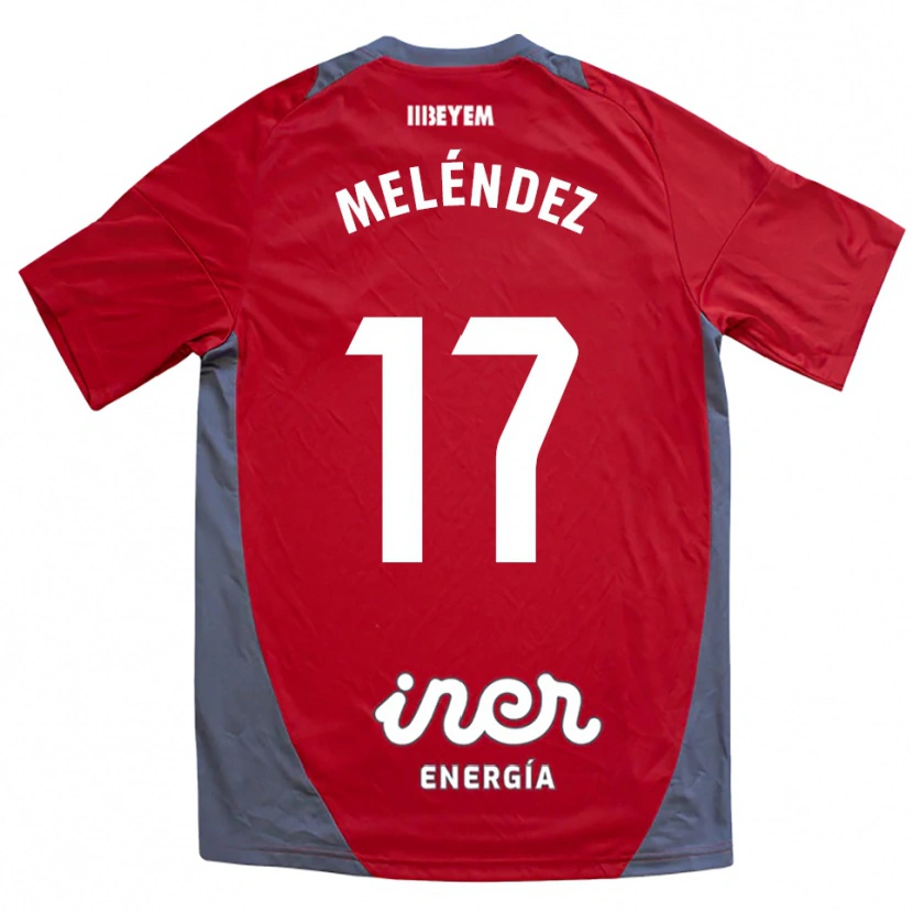 Danxen Niño Camiseta Ale Meléndez #17 Rojo Gris 2ª Equipación 2025/26 La Camisa México