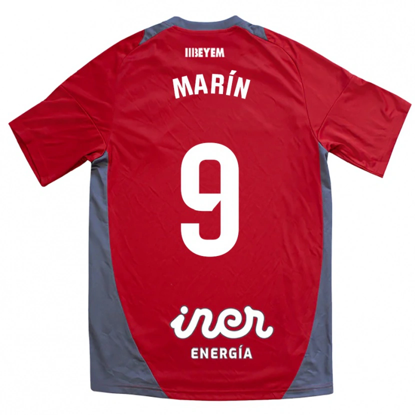 Danxen Niño Camiseta Higinio Marín #9 Rojo Gris 2ª Equipación 2025/26 La Camisa México