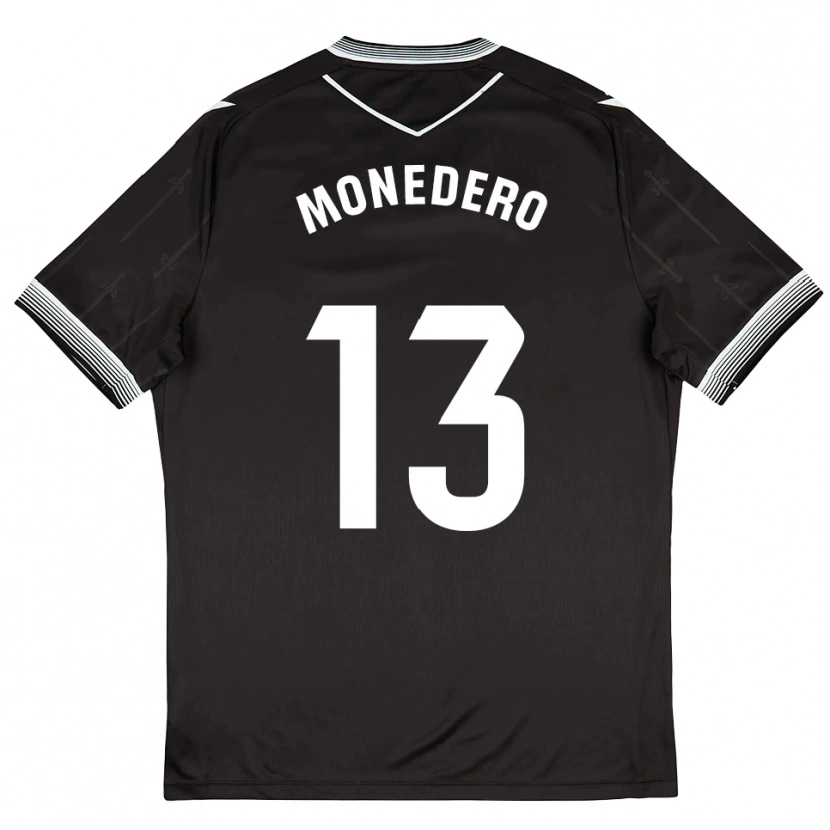 Danxen Niño Camiseta Marc Monedero #13 Negro Blanco 2ª Equipación 2025/26 La Camisa México