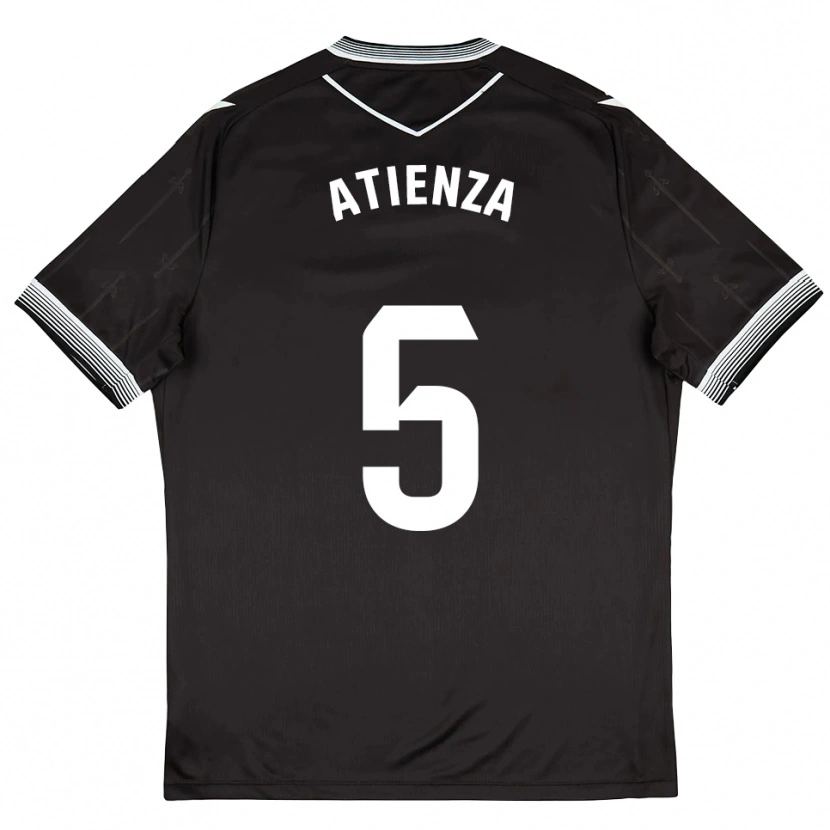 Danxen Niño Camiseta Miguel Atienza #5 Negro Blanco 2ª Equipación 2025/26 La Camisa México