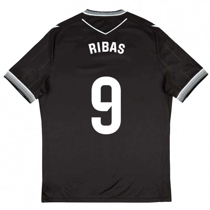 Danxen Niño Camiseta Irian Ribas #9 Negro Blanco 2ª Equipación 2025/26 La Camisa México