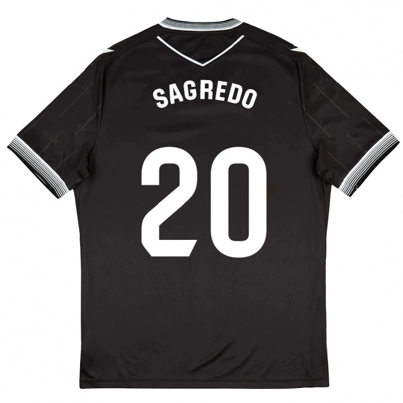 Danxen Niño Camiseta Pablo Sagredo #20 Negro Blanco 2ª Equipación 2025/26 La Camisa México