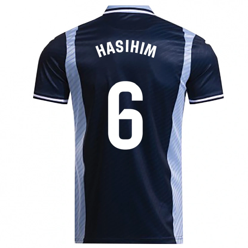 Danxen Niño Camiseta Hasihim #6 Azul Marino Celeste 2ª Equipación 2025/26 La Camisa México