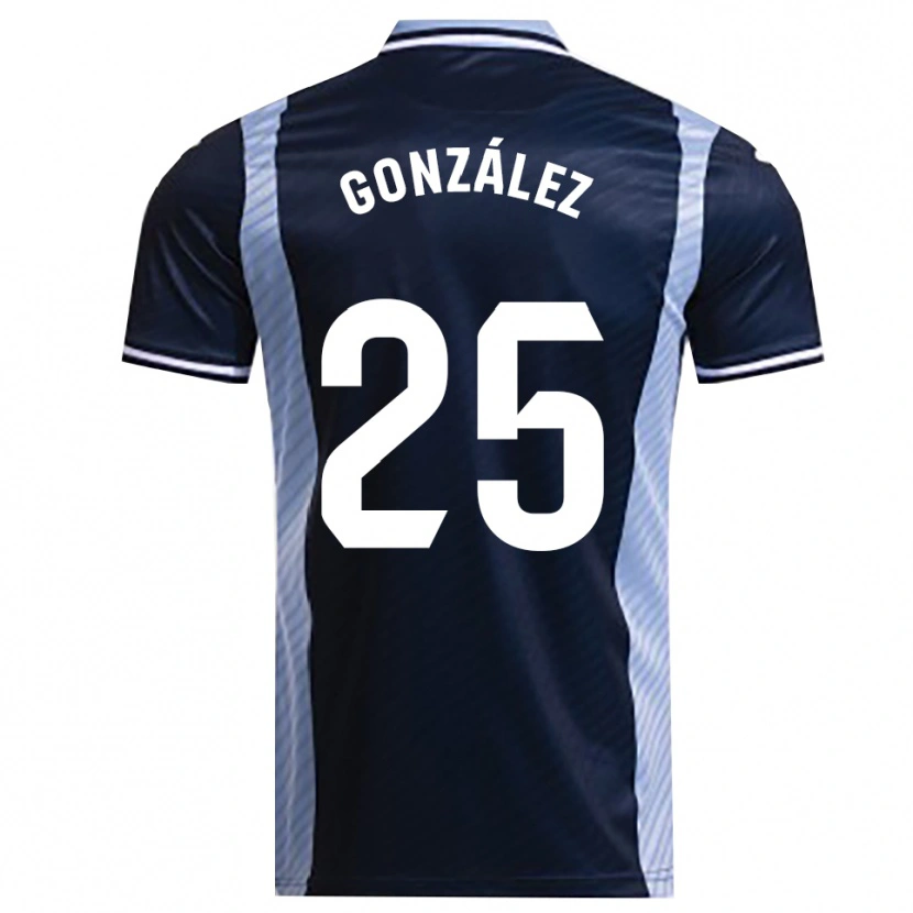 Danxen Niño Camiseta Dani González #25 Azul Marino Celeste 2ª Equipación 2025/26 La Camisa México