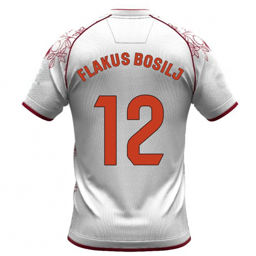 Danxen Niño Camiseta David Flakus Bosilj #12 Blanco Burdeos 2ª Equipación 2025/26 La Camisa México