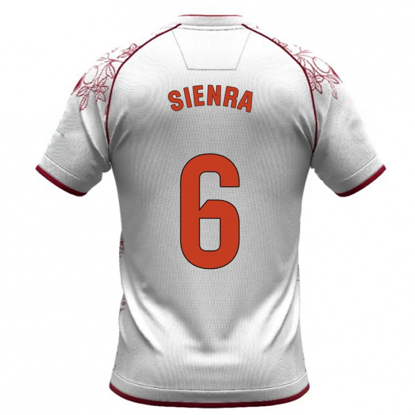 Danxen Niño Camiseta Agustín Sienra #6 Blanco Burdeos 2ª Equipación 2025/26 La Camisa México