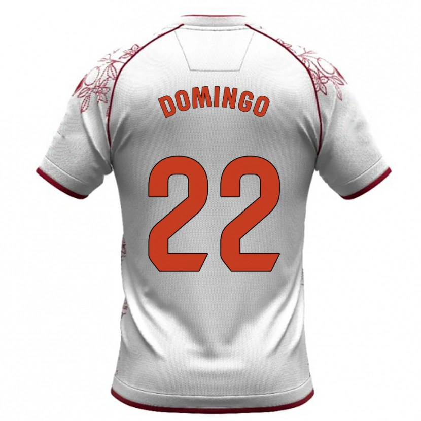 Danxen Niño Camiseta Jorge Domingo #22 Blanco Burdeos 2ª Equipación 2025/26 La Camisa México
