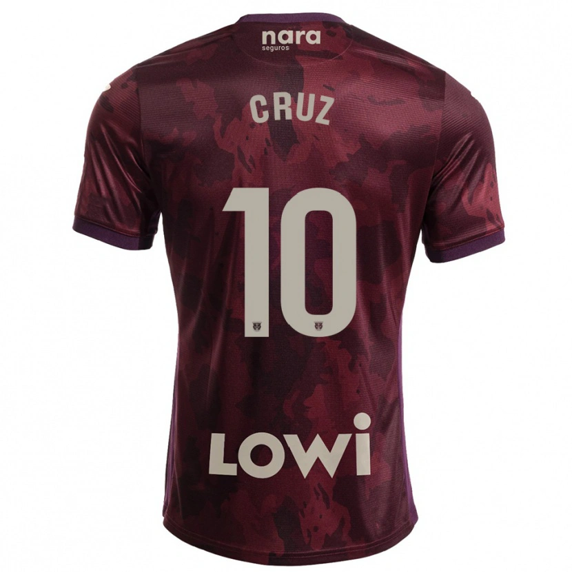 Danxen Niño Camiseta Juan Cruz #10 Burdeos Blanco 2ª Equipación 2025/26 La Camisa México