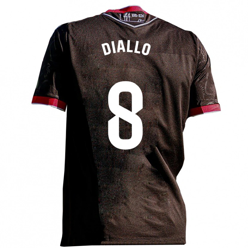 Danxen Niño Camiseta Selu Diallo #8 Negro Rojo 2ª Equipación 2025/26 La Camisa México