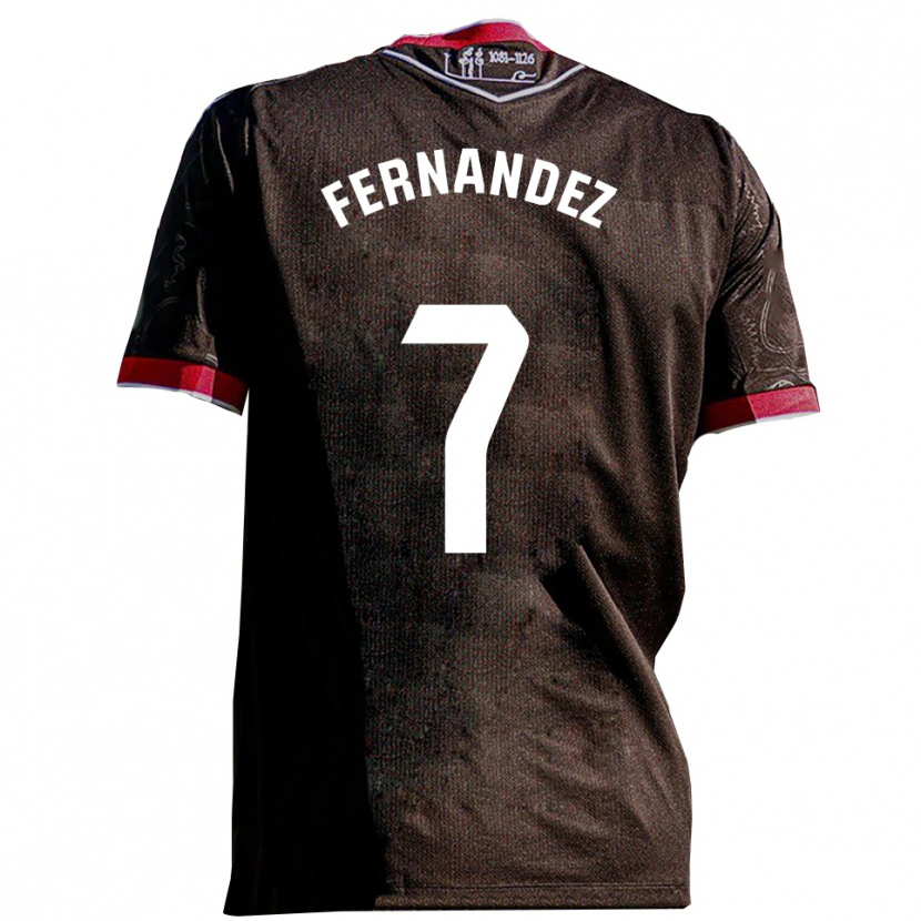 Danxen Niño Camiseta Diego Fernández #7 Negro Rojo 2ª Equipación 2025/26 La Camisa México
