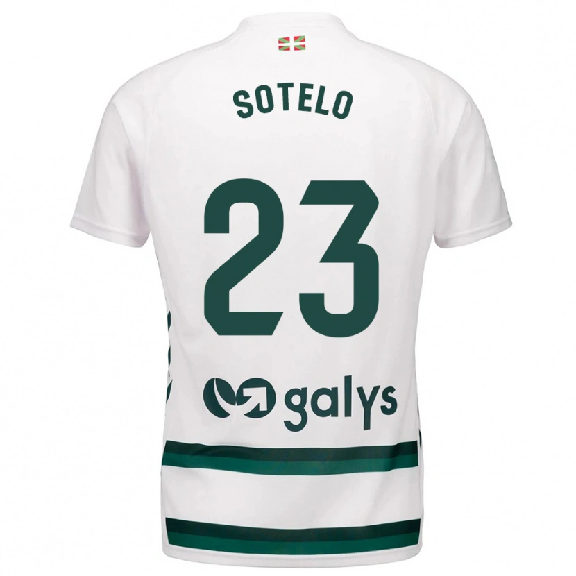 Danxen Niño Camiseta Marcos Sotelo #23 Blanco Verde 2ª Equipación 2025/26 La Camisa México