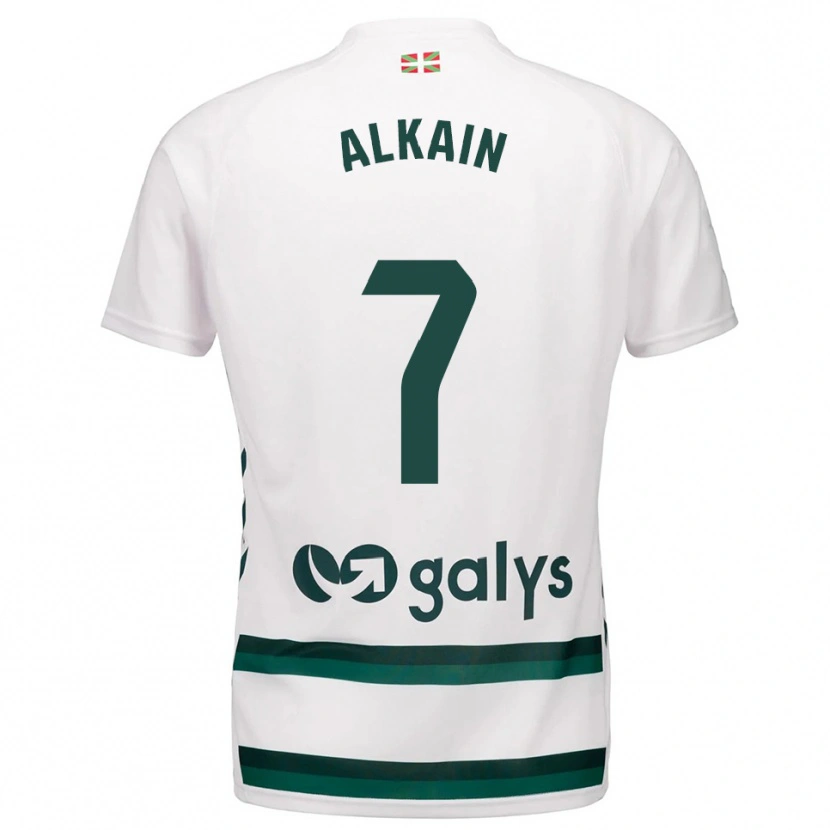 Danxen Niño Camiseta Xeber Alkain #7 Blanco Verde 2ª Equipación 2025/26 La Camisa México