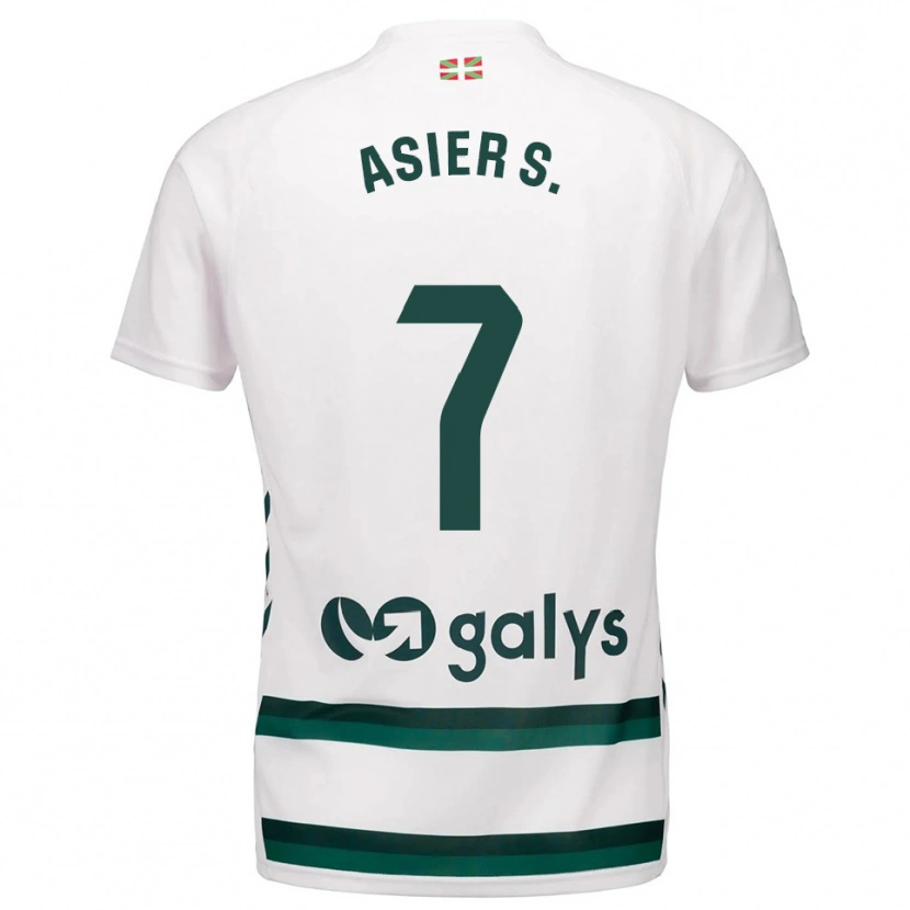 Danxen Niño Camiseta Asier Sánchez #7 Blanco Verde 2ª Equipación 2025/26 La Camisa México