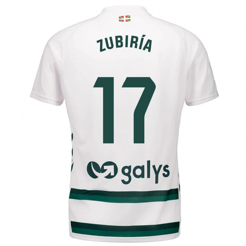 Danxen Niño Camiseta Iker Zubiría #17 Blanco Verde 2ª Equipación 2025/26 La Camisa México