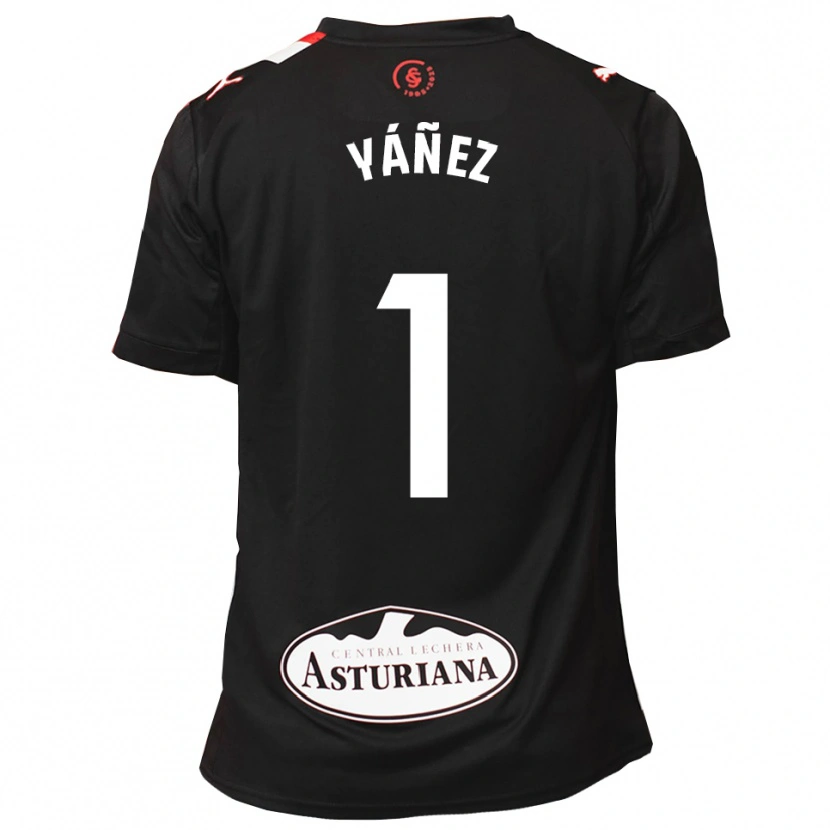 Danxen Niño Camiseta Rubén Yáñez #1 Negro Blanco 2ª Equipación 2025/26 La Camisa México