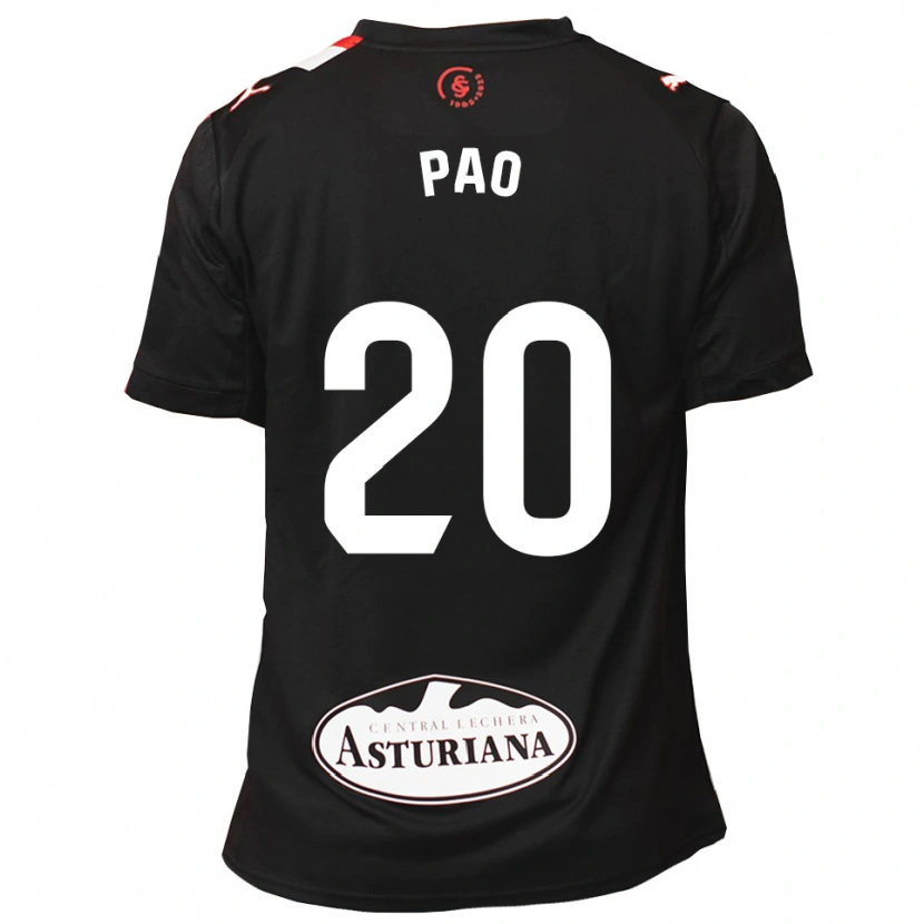 Danxen Niño Camiseta Paola Hernández Martín #20 Negro Blanco 2ª Equipación 2025/26 La Camisa México