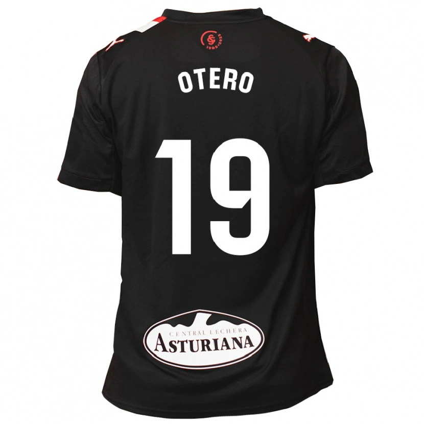 Danxen Niño Camiseta Juan Otero #19 Negro Blanco 2ª Equipación 2025/26 La Camisa México