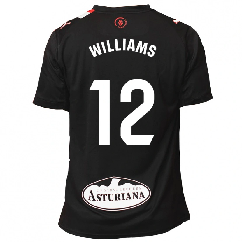 Danxen Niño Camiseta Aaron Williams #12 Negro Blanco 2ª Equipación 2025/26 La Camisa México