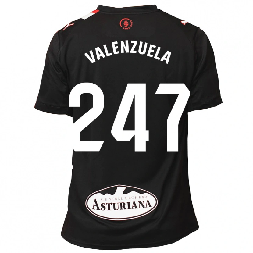 Danxen Niño Camiseta Sebastián Valenzuela #247 Negro Blanco 2ª Equipación 2025/26 La Camisa México
