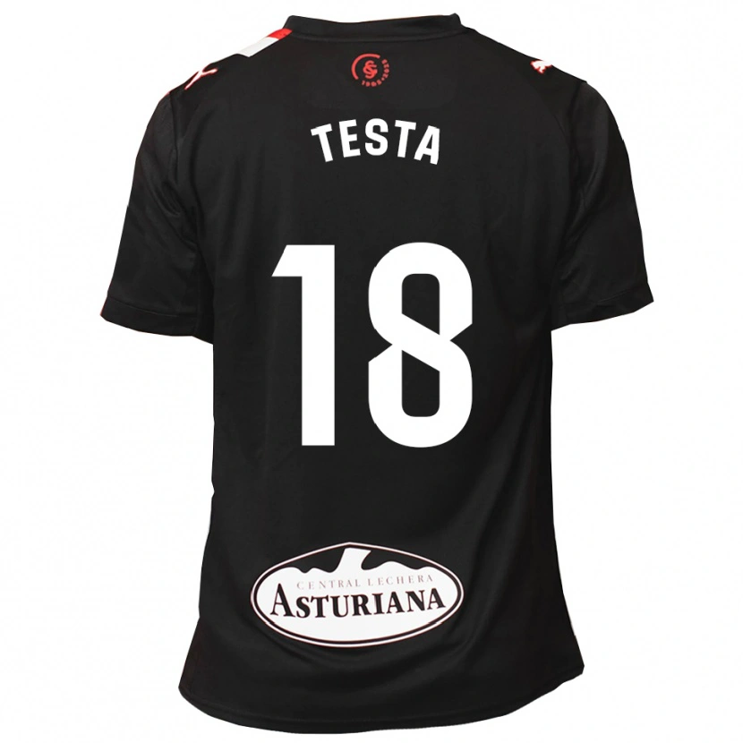 Danxen Niño Camiseta Laura Testa Roca #18 Negro Blanco 2ª Equipación 2025/26 La Camisa México