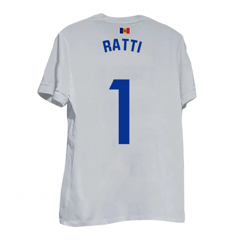 Danxen Niño Camiseta Nico Ratti #1 Blanco Amarillo Azul 2ª Equipación 2025/26 La Camisa México