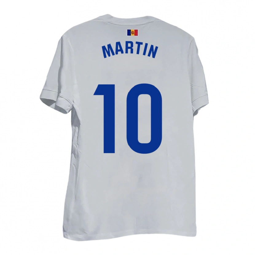 Danxen Niño Camiseta Álvaro Martín #10 Blanco Amarillo Azul 2ª Equipación 2025/26 La Camisa México