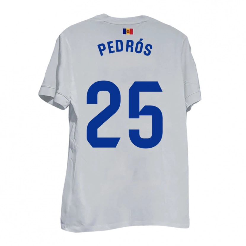 Danxen Niño Camiseta Isaac Pedrós #25 Blanco Amarillo Azul 2ª Equipación 2025/26 La Camisa México