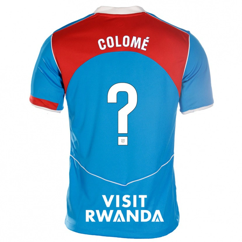 Danxen Niño Camiseta Jan Colomé #0 Azul Blanco Equipación Tercera 2025/26 La Camisa México